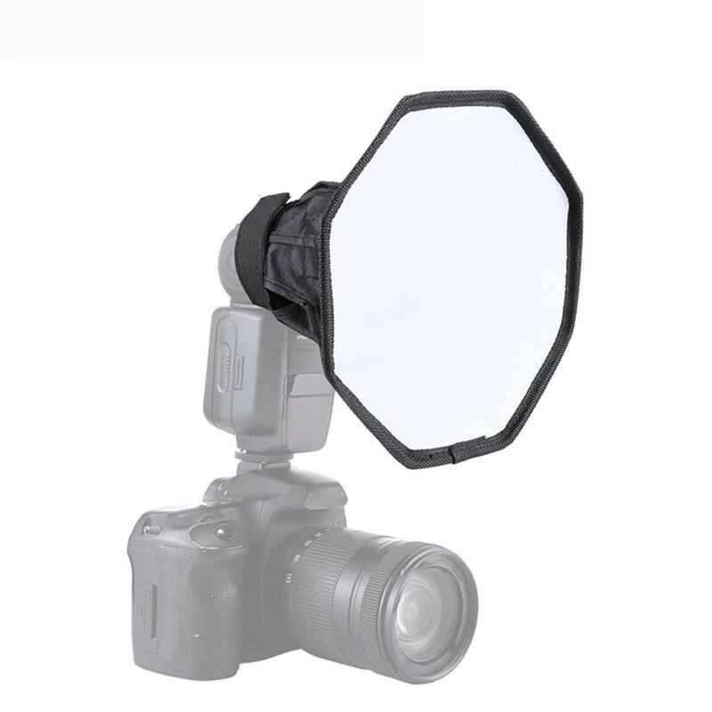 Difusor Octagonal de luz de Flash plegable, Softbox para Canon y Nikon, estilo octagonal Universal, 20cm