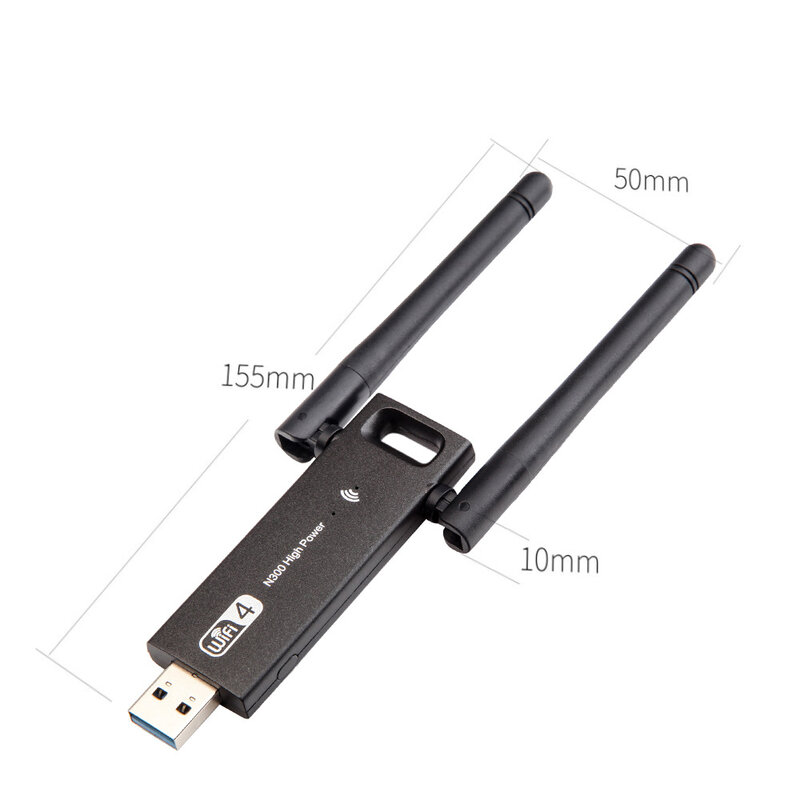 USB 3.0 300Mbps Wifi 어댑터 Wifi 안테나 동글 네트워크 카드용 듀얼 안테나 2.4Ghz