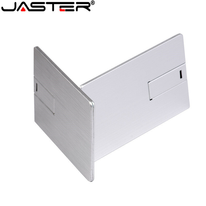 JASTER LOGO Personalizzato Usb 2.0 Flash Drive 4GB 8GB 16GB 32GB 64GB della Carta del Metallo Pendrive regalo di affari Usb Bastone di Carta di Credito Pen Drive