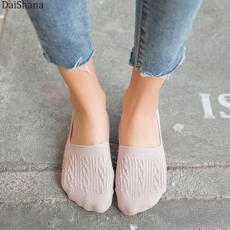 5 pares de meias femininas soild engraçado algodão curto tornozelo meias bonito softable verão sliper meias 36-43eur