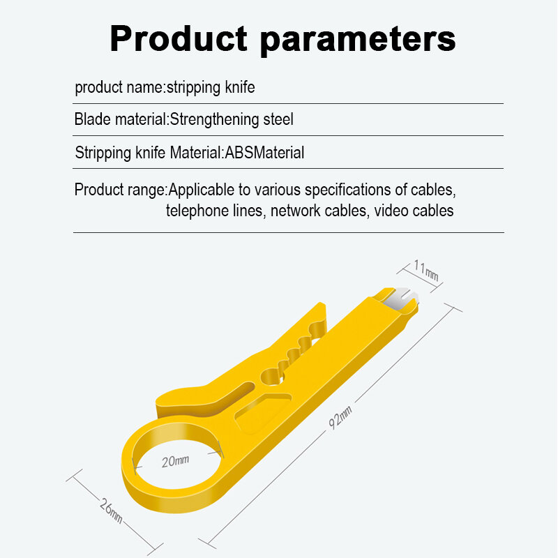 OMAY-Mini Pelacables portátil, cortador de impacto, herramienta de perforación de 110 hojas para Cable de red, cuchillo Pelacables