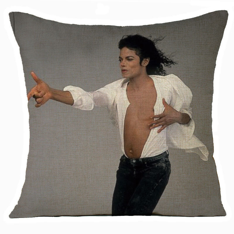 Michael Jacksonหมอนคอสเพลย์เครื่องแต่งกายบ้านตกแต่งหมอนที่มองไม่เห็นซิปโยนปลอกหมอนA1-2