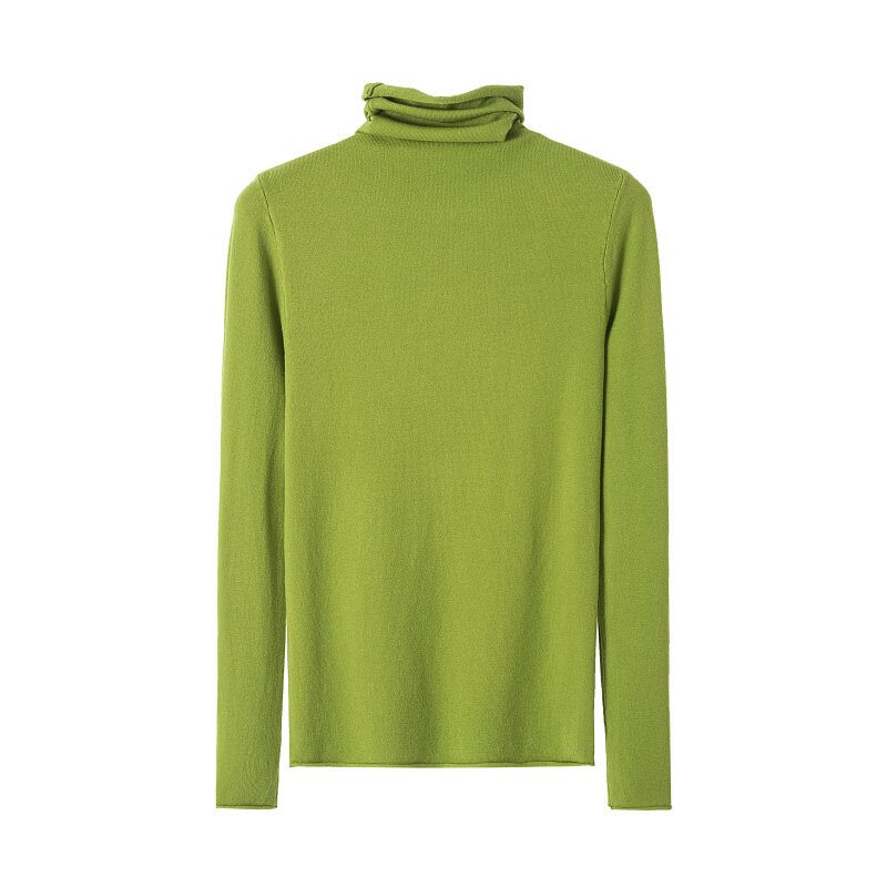 Pull tricoté à col roulé pour Femme, chandail à manches longues, haut, collection automne-hiver 2022, 17018