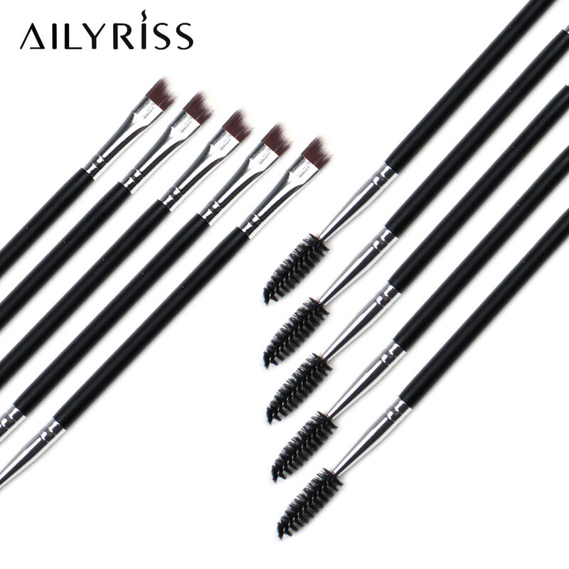 1 Cái Đôi Kết Thúc Chải Chân Mày Chuyên Nghiệp Góc Cạnh Mắt Chải Lông Mày Spoolie Mascara Hoa Dây Applicators Di Động Đựng Viết Mỹ Phẩm Cọ Trang Điểm