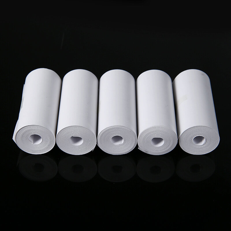 Papel térmico de impresión instantánea para cámara de niños, piezas de repuesto, blanco, 5 rollos