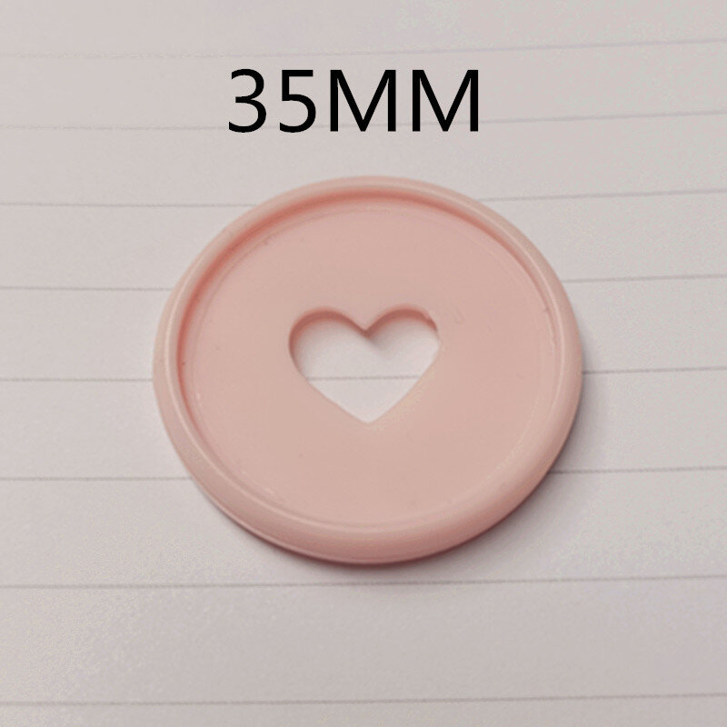Bouton de disque de trou de pièce plus lent, boutons pour ordinateur portable, accessoires de grand livre à main d'amour, anneau de reliure en plastique, 35mm, 100 pièces