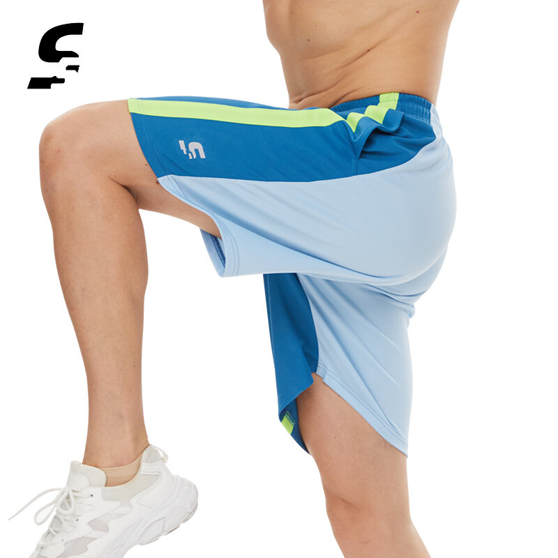Pantalones cortos atléticos para hombre, ropa deportiva para entrenamiento de baloncesto y culturismo, de secado rápido, Color Patchwork