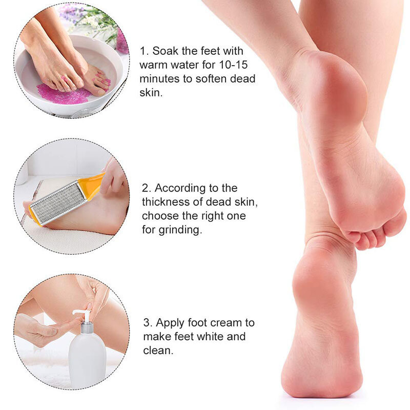 GOALONE 10 in 1 Foot Scrubber Kit di strumenti per Pedicure professionale raspa Foot File Callu Remover Set piedi detergente esfoliante Scrubber