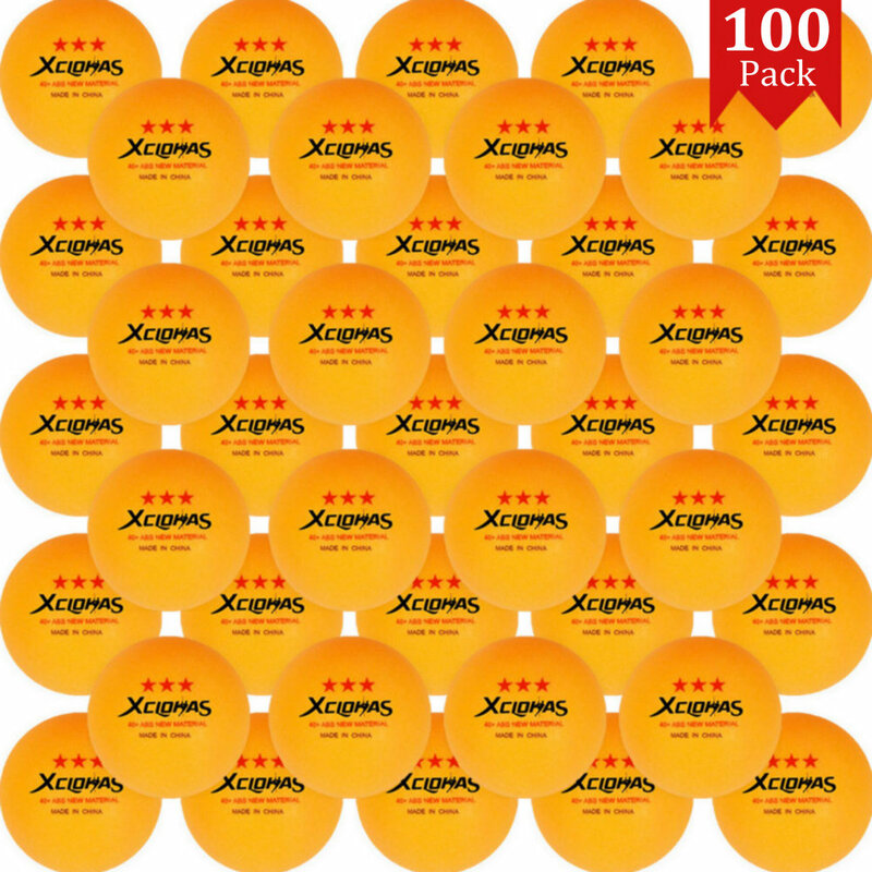 XCLOHAS-pelotas de Ping Pong de 3 estrellas, 100 piezas, 40 + 2,8g, Material nuevo, plástico ABS