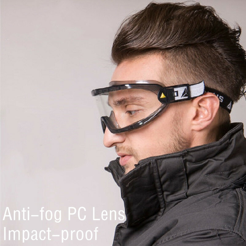 Vidros de construção óculos de segurança anti-nevoeiro lente anti-poeira spalsh forte hig-velocidade à prova de impacto uv-proteção