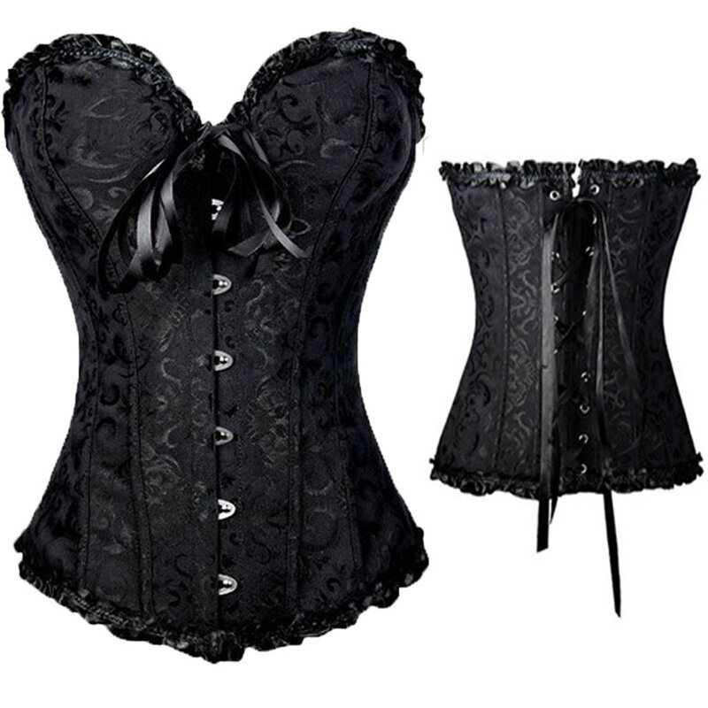 2023 corsetti e bustini da donna top donna sexy corsetto broccato zip stile vintage corsetto overbust donna Plus Size 6XL