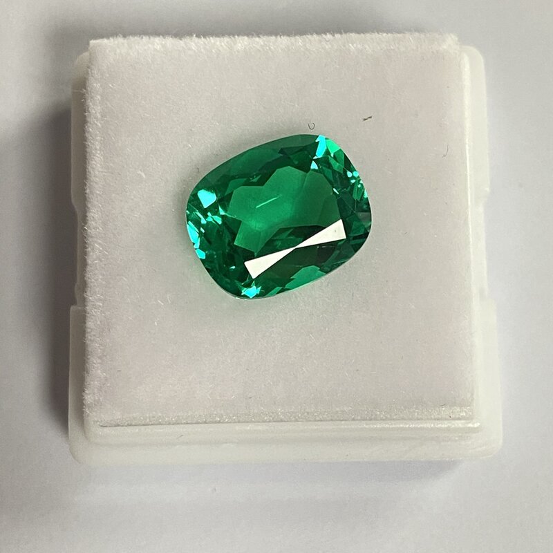Meisidian Verlengen Kussen 9X7Mm 2 Karaats Lab Columbian Emerald Steen Voor Ring Maken