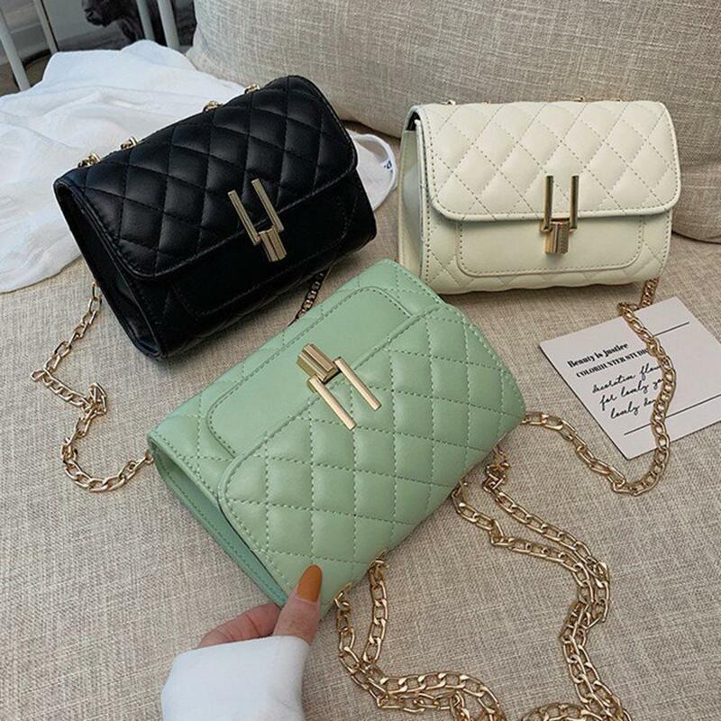 Delicate 3 Kleuren Faux Leather Vrouwen Messenger Bag Keten Handtas Voor Geschenken