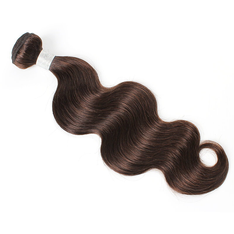 Kisshair color #2 fasci di capelli dell'onda del corpo 1/3/4 pezzi capelli umani peruviani castani più scuri groviglio libero da 10 a 24 pollici capelli di trama remy