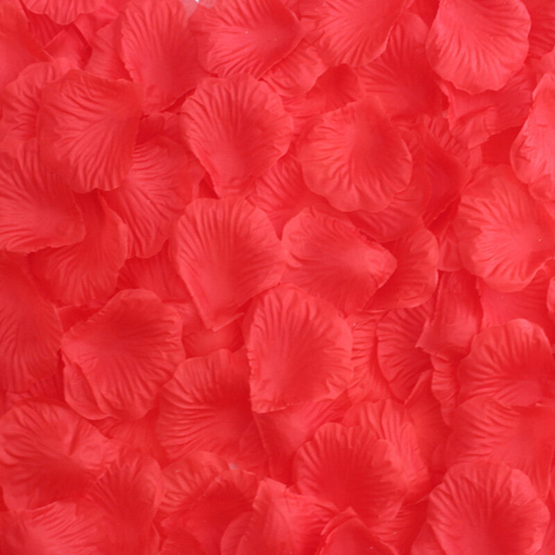 Pétalas de rosa de 100 cm x 4.5cm, 4.5 peças de pano de seda com pétalas de simulação vermelhas, suprimentos para casamento e layout de casamento