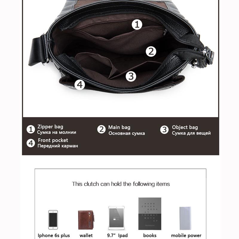 WESTAL – sac à bandoulière en cuir véritable pour homme, sacoche noire, grand, 8830