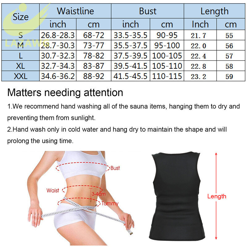 LAZAWG – gilet de sudation Sauna pour femmes, vêtement de perte de poids, ceinture amincissante