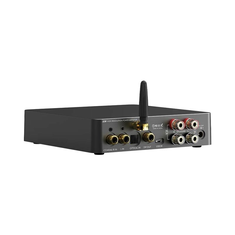 LOXJIE-A30 Desktop Amplificador de Áudio Estéreo e Headphone Amp, Suporte APTX, Bluetooth 5.0, ESS, Chip DAC, Controle Remoto