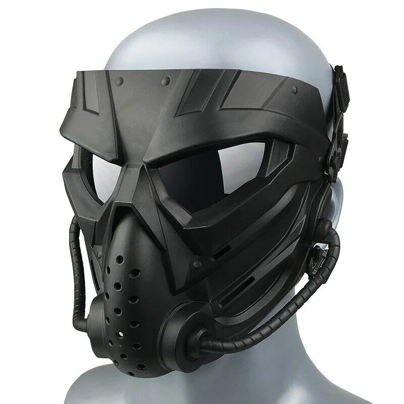 Máscara facial de motocicleta con gafas, casco de motorista desmontable, máscara facial completa, máscara antipolvo para motocicleta, máscara táctica para la boca