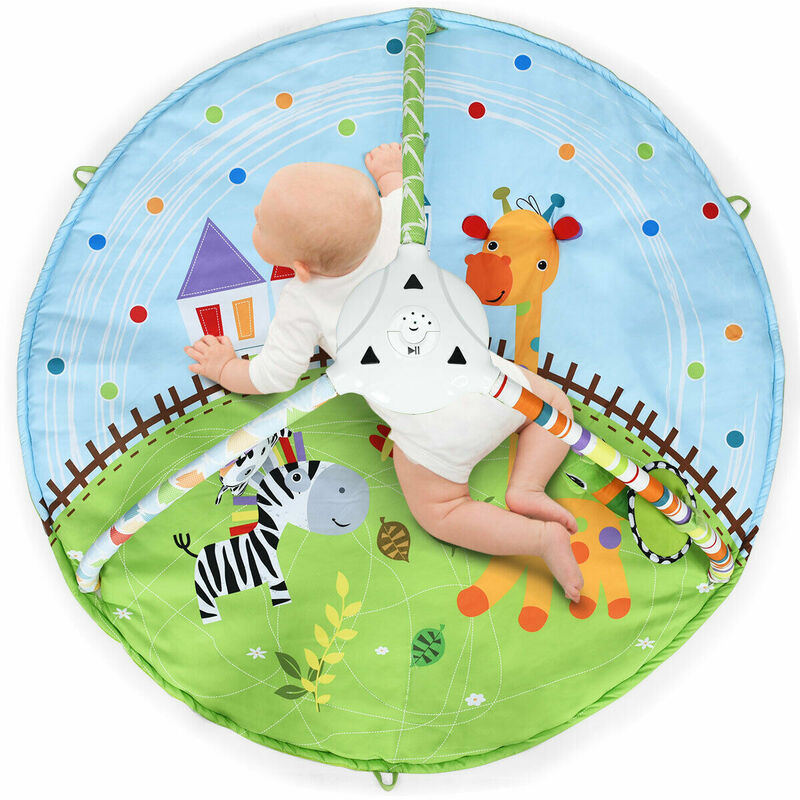 Tapis de jeu éducatif pour bébé, tapis de gymnastique avec jouets suspendus, avec projecteur, temps de jeu éducatif pour nourrissons, TY578042
