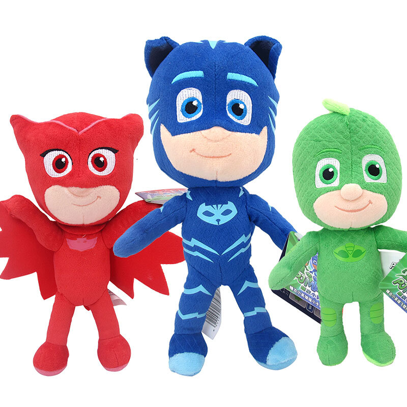 20CM PJ MASKS Catboy Owlette Gekko Romeo Cartoon collection Figures Children PJ Masks plush doll Juguete Kids birthday gifts Toy
