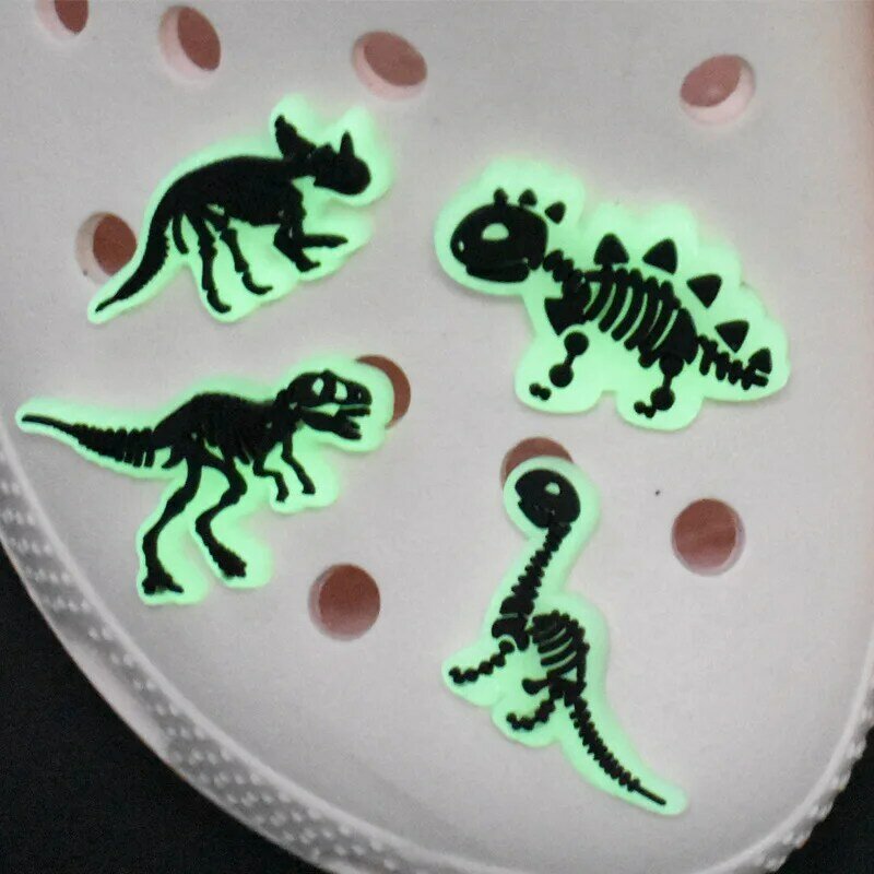 Bandeaux lumineux dinosaure pour enfants, décoration de chaussures, accessoires de charme, bricolage, cadeau de Noël, 1 pièce