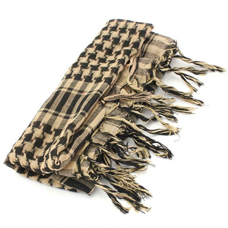 Женский и мужской хлопковый шарф унисекс, легкий клетчатый шарф из пашмины с кисточками, Арабская пустыня