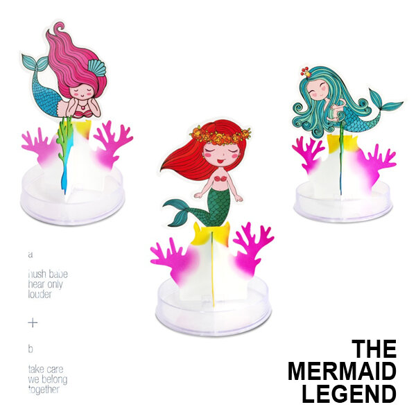 2020 15x11cm Red Magic Growing Paper The Mermaid Legend Tree Kit Artificial Mermaids Trees Education Science Baby Toys Novelty