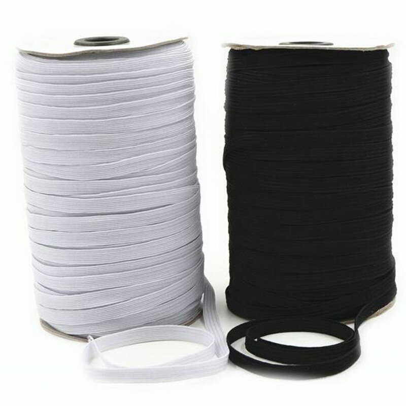 Hot sell 10yards sewing elastic band white black high elastic fiat rubber band waist band Sewing Stretch Rope 5BB5628