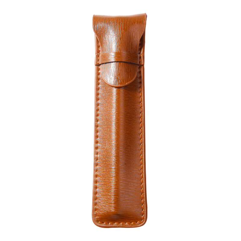 Retro classic single pen storage bag PU leather business pen cover student simple and convenient pen pocket