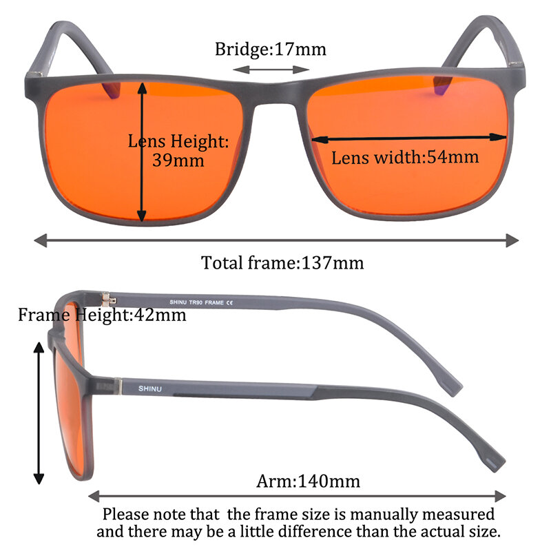 Okulary do niebieskiego światła męskie okulary męskie 2022 okulary minus prezbiopia komputer pomarańczowy żółty soczewki jazdy komputer do gier okulary