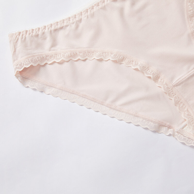 BANNIROU-ملابس داخلية للسيدات من الحرير الجليدي ، سراويل داخلية ، سراويل داخلية ، ناعمة ، أنثوية ، حميمية للسيدات ، جودة عالية ، 3 قطعة