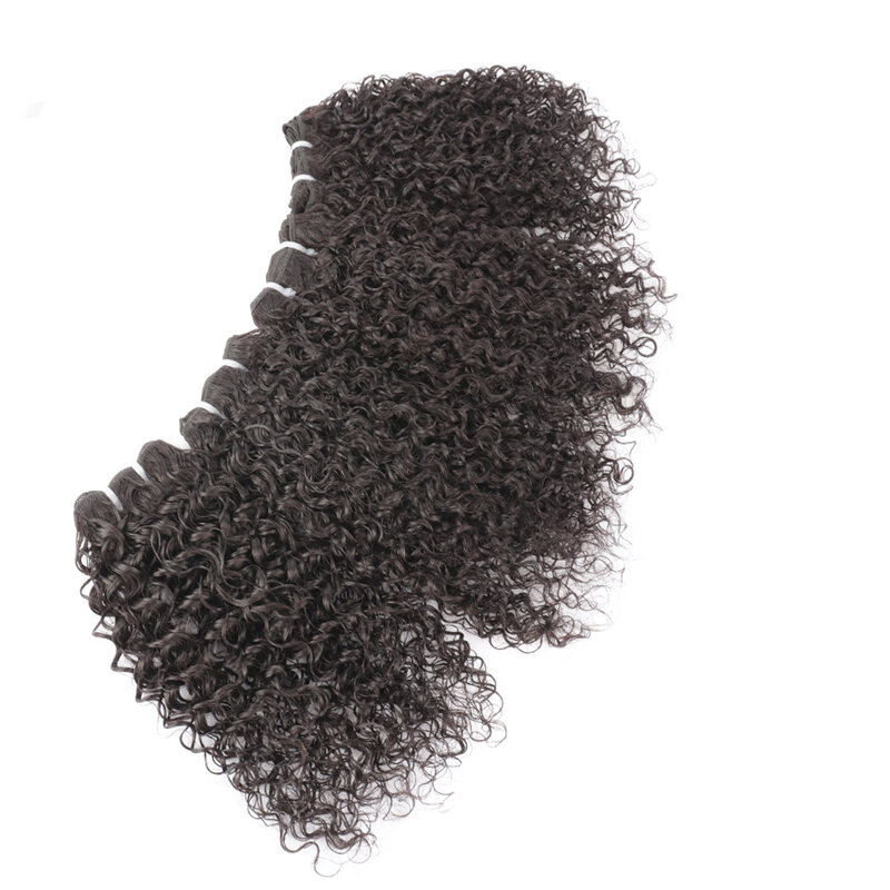 Extensiones de cabello humano Remy de rizos Pixie, mechones de pelo rizado chino de Color Natural, trama sencilla, 50g/Ud.