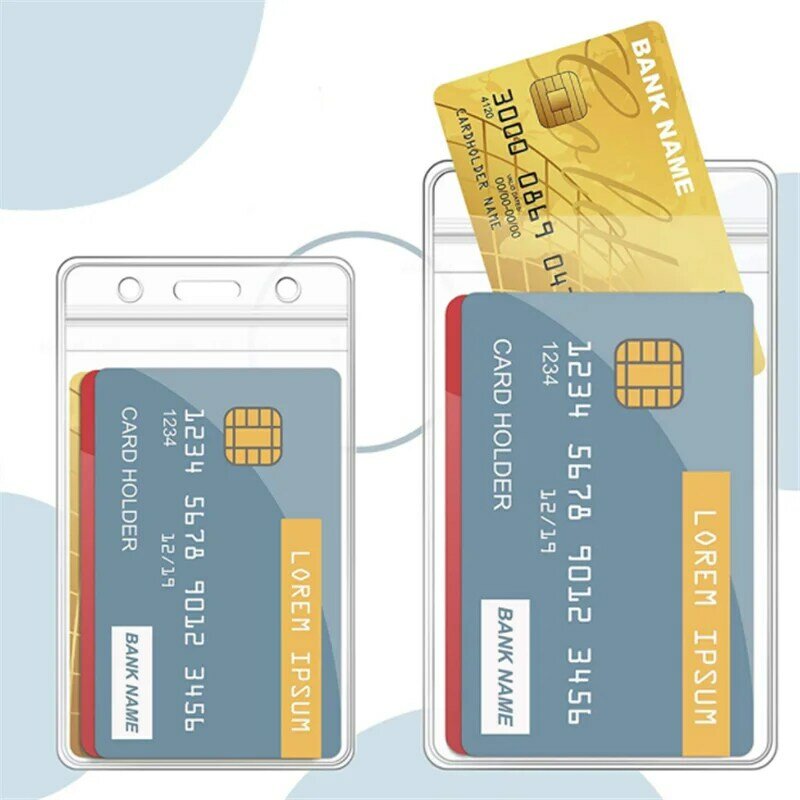 10Pcs Pvc Id Credit Kaarthouder Plastic Card Protector Case Te Beschermen Creditcards Bankkaart Kaarthouder Cover