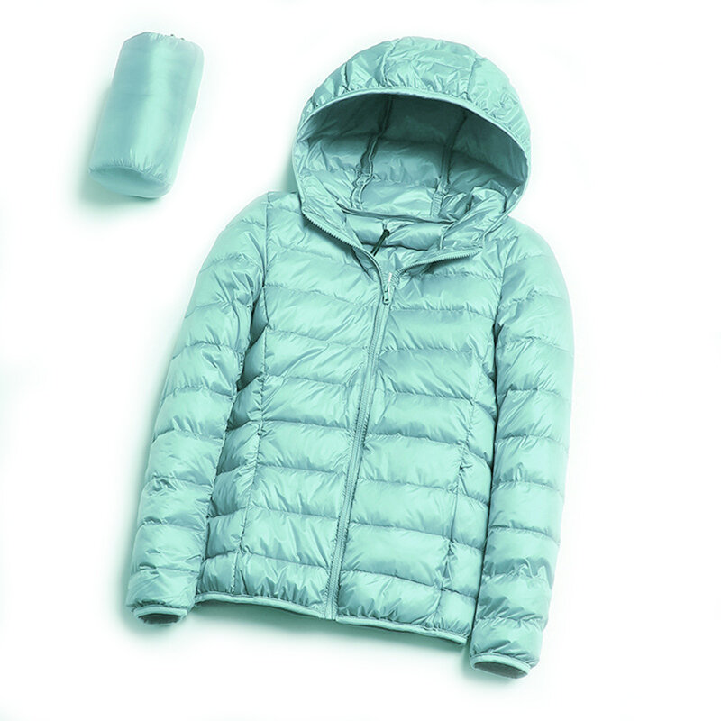 Jaket musim dingin wanita, 90% bebek bawah mantel Ultra ringan hangat portabel ukuran besar jaket Bawah musim dingin