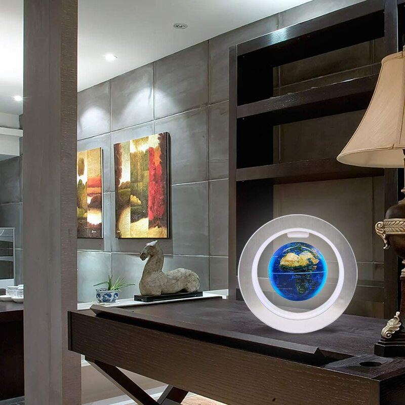 Globo flotante luminoso de levitación magnética de 4 ", accesorios de suministros de escritorio de oficina, idea de regalo para novio único