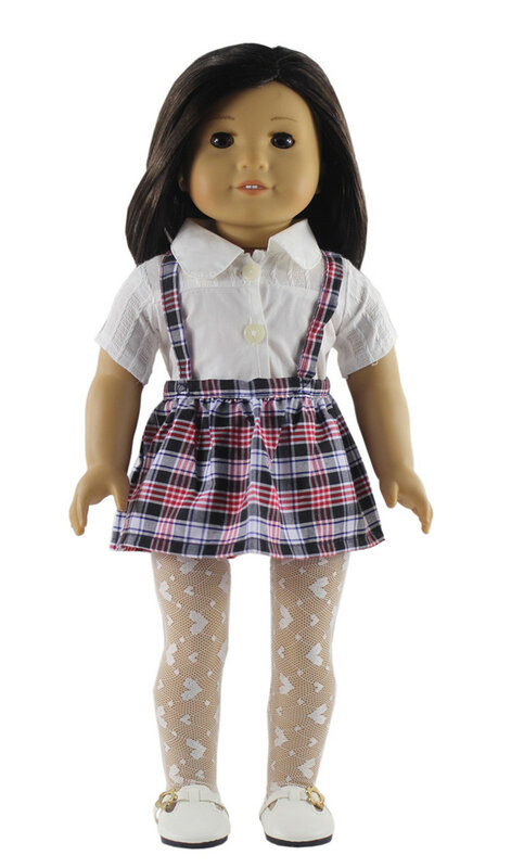 1 conjunto de roupas de boneca para boneca americana de 18 "artesanal, roupas adoráveis de estudante x24