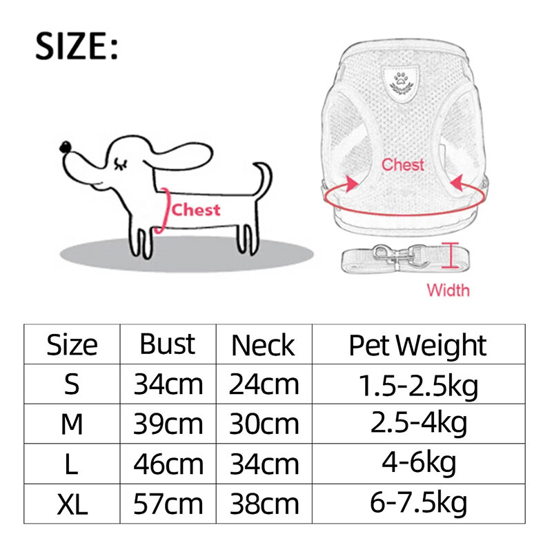 Imbracatura per gatti gilet guinzaglio da passeggio per cuccioli collare per cani imbracatura per cani in rete regolabile in poliestere per accessori per animali di piccola taglia media