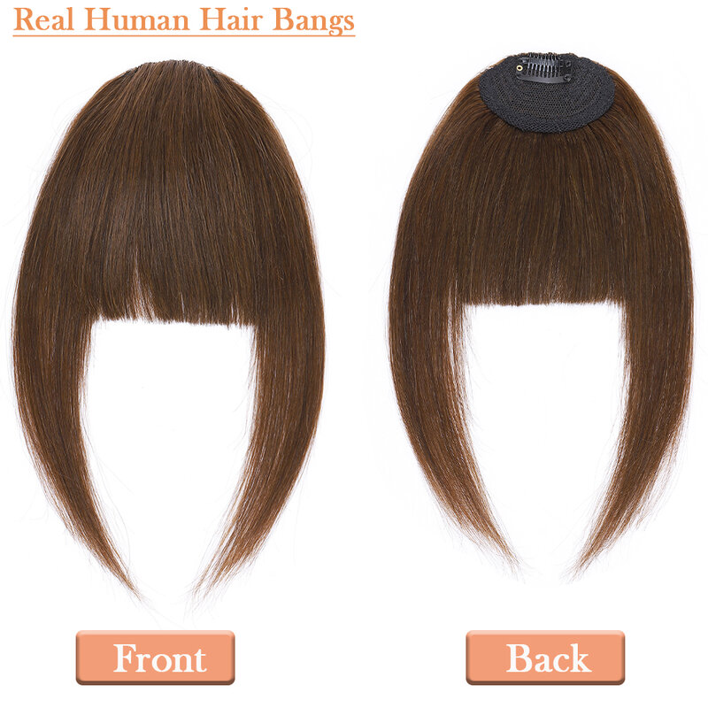 Sego 14g French Neat Bangs With Temples 100% Real Human Hair Fringe Bangs Swept Natural Look Hair Piece