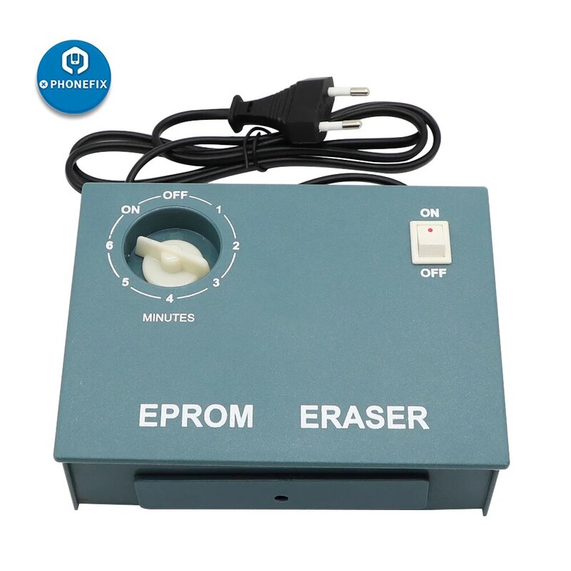 ممحاة Eprom مع مؤقت قابل للمسح ، جهاز مسح بالأشعة فوق البنفسجية مع 6 رقائق ، بيانات EPROM