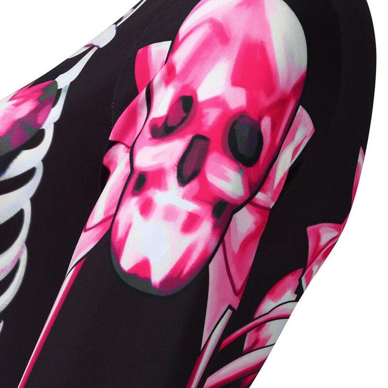 Volwassen Kid Moeder Dochter Halloween Kostuums Voor Vrouwen Skeleton Pink Rose Sexy Skull Scary Cosplay Pak Meisje 3D Print Bodysuit