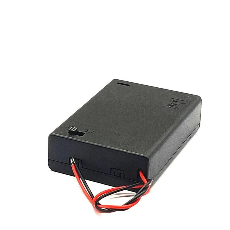 Caja de almacenamiento de batería AA, soporte de batería AA, caja de almacenamiento de batería AA con interruptor, conexión de serie de ranura 1/2/3/4