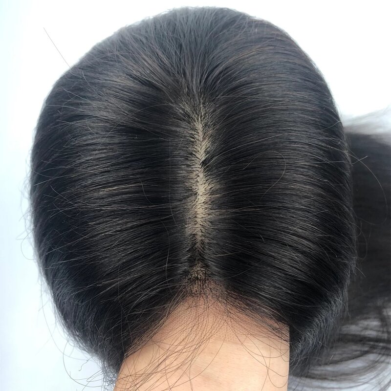 Korte Human Hair Bob Pruik Skin Base 5*5 Zijden Top Sluiting Pruik Gratis Deel Malaysian Remy Hair Lace Front Pruik Vrij Deel Natuurlijke Balck