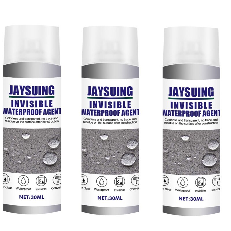 Jaysuing 3Pc Kit Spray Coating Vloeibare Waterdichte Sterke Hechting Spray Lek Water Lek Reparatie Kit Plug