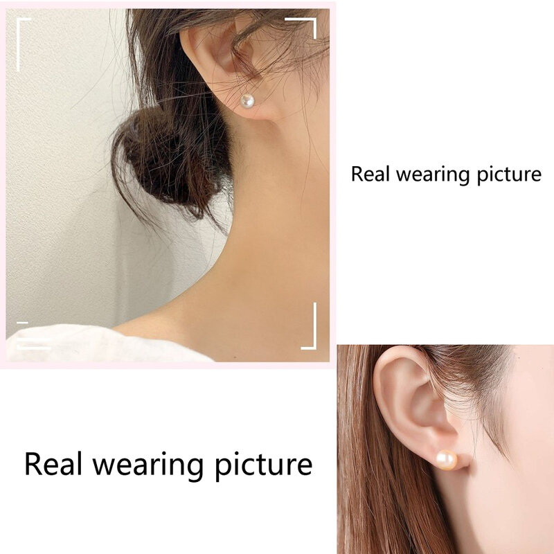 100% echten Perlen Stud Ohrringe Mode Natürliche Süßwasser Perle Ohrringe Schmuck Geschenke für Frauen Party Hochzeit Zubehör