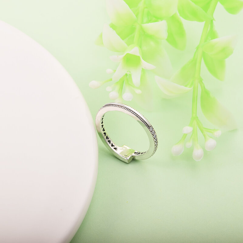 CKK musujące nakładające się pierścienie dla kobiet 100% 925 srebro biżuteria wesele Anillos Mujer Anel