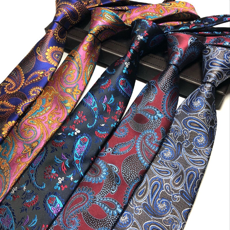 Corbatas clásicas ajustadas para hombre, corbatas florales con patrón de anacardo, informales, para fiesta, negocios, boda, corbata (Tie21-Tie37)