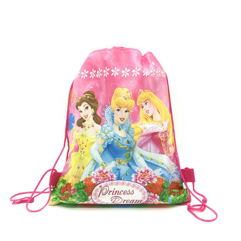 16/8/24/50PCS Six Princess biancaneve Disney borse con coulisse borsa da viaggio Belle Cute Bag cenerentola zaino scuola portatile