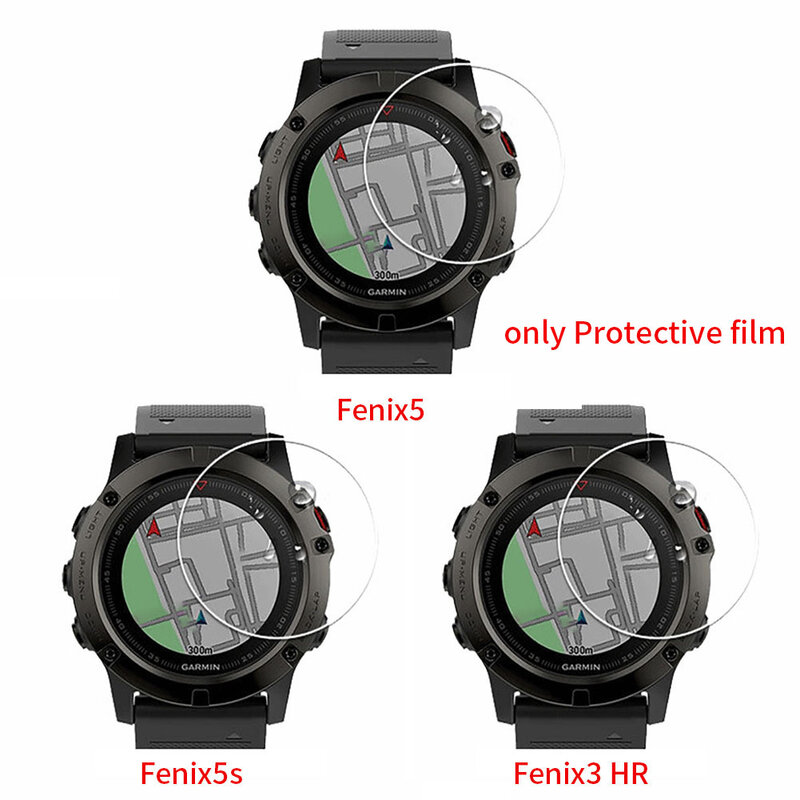 Protector de pantalla vidrio templado redondo Ultra delgado reloj inteligente película deporte Anti arañazos cubierta completa para Garmin Fenix 5s