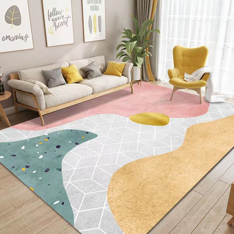 Dywany artystyczne do dekoracji salonu zmywalny dywanik podłogowy dywaniki wielkoformatowe nowoczesny dywan do sypialni Sofa tablet do rysowania Decor Mat